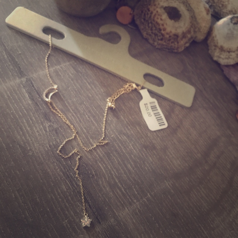 Urban outfitters moon and star necklace